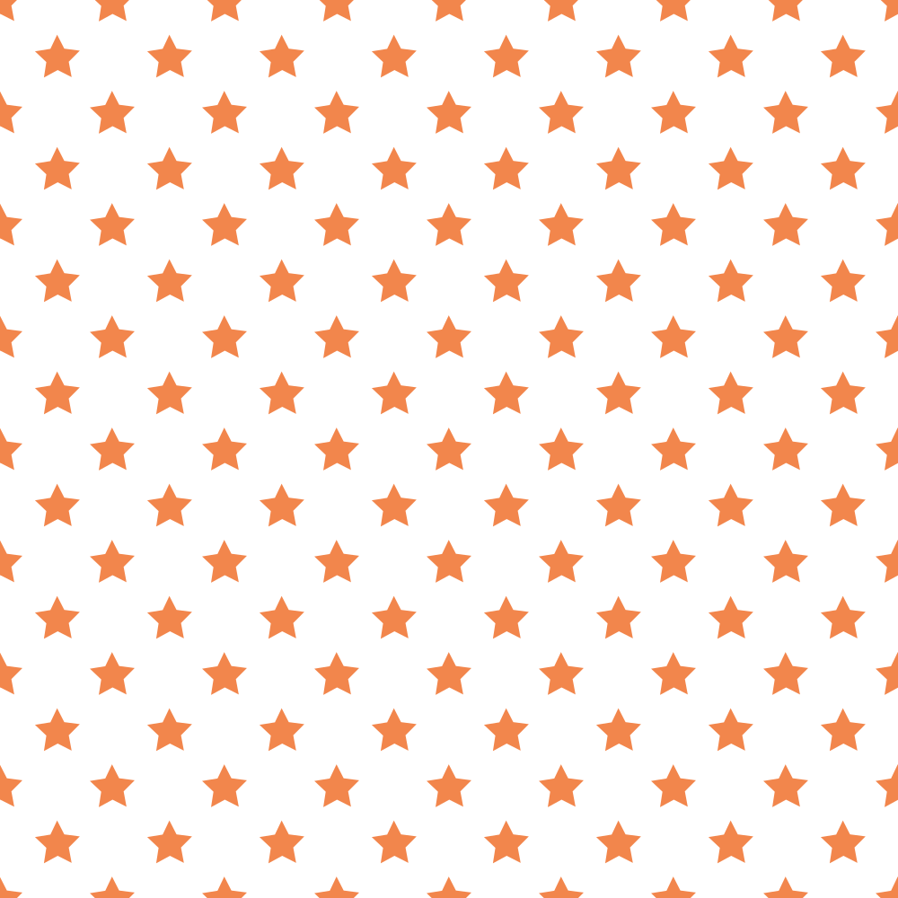 Stars Basics Fabric - Soft Orange on White