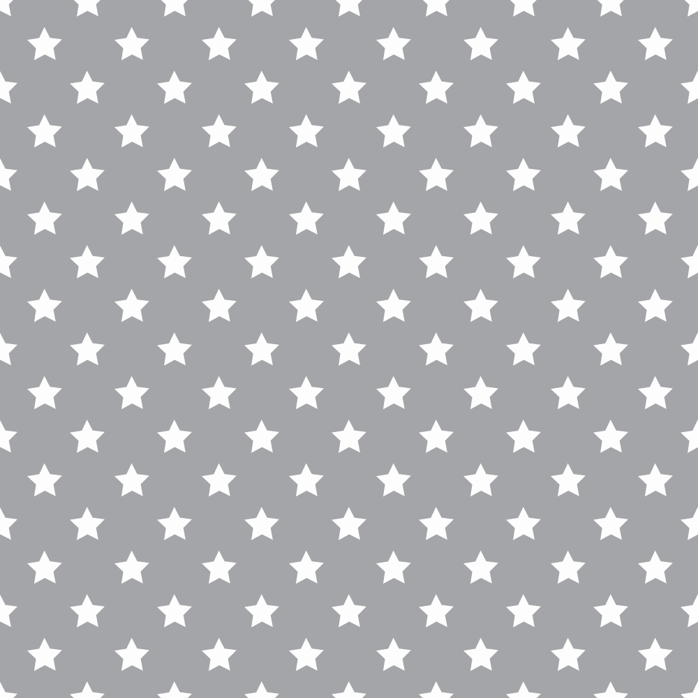 Stars Basics Fabric - White on Dusty Gray