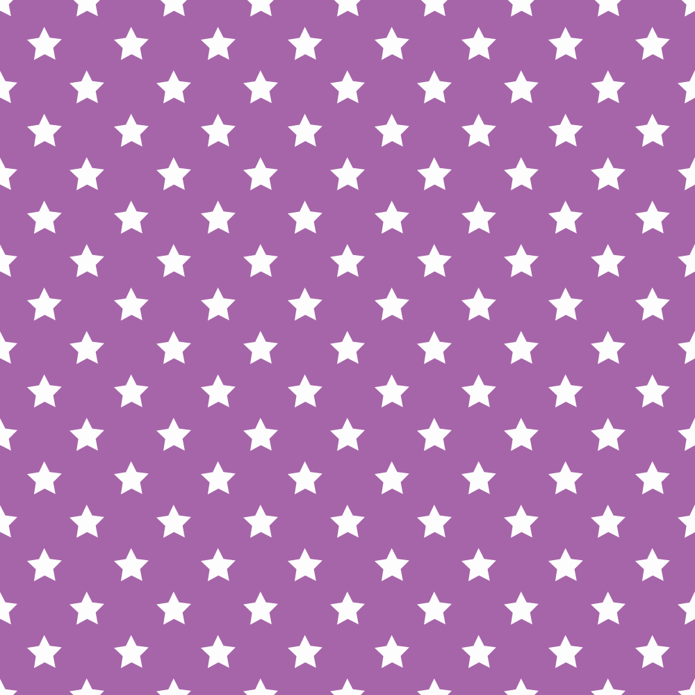 Stars Basics Fabric - White on Soft Purple