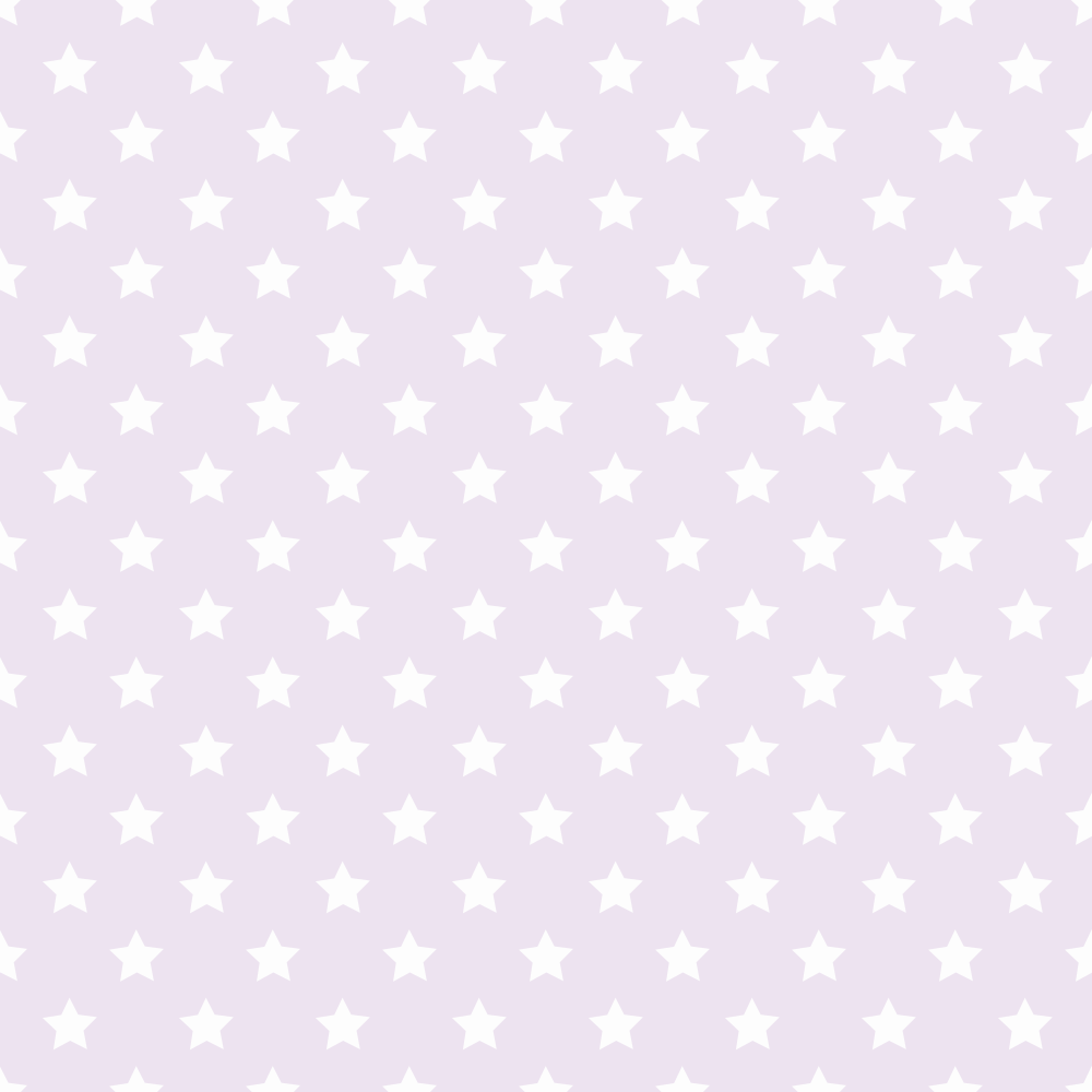 Stars Basics Fabric - White on Vintage Violet