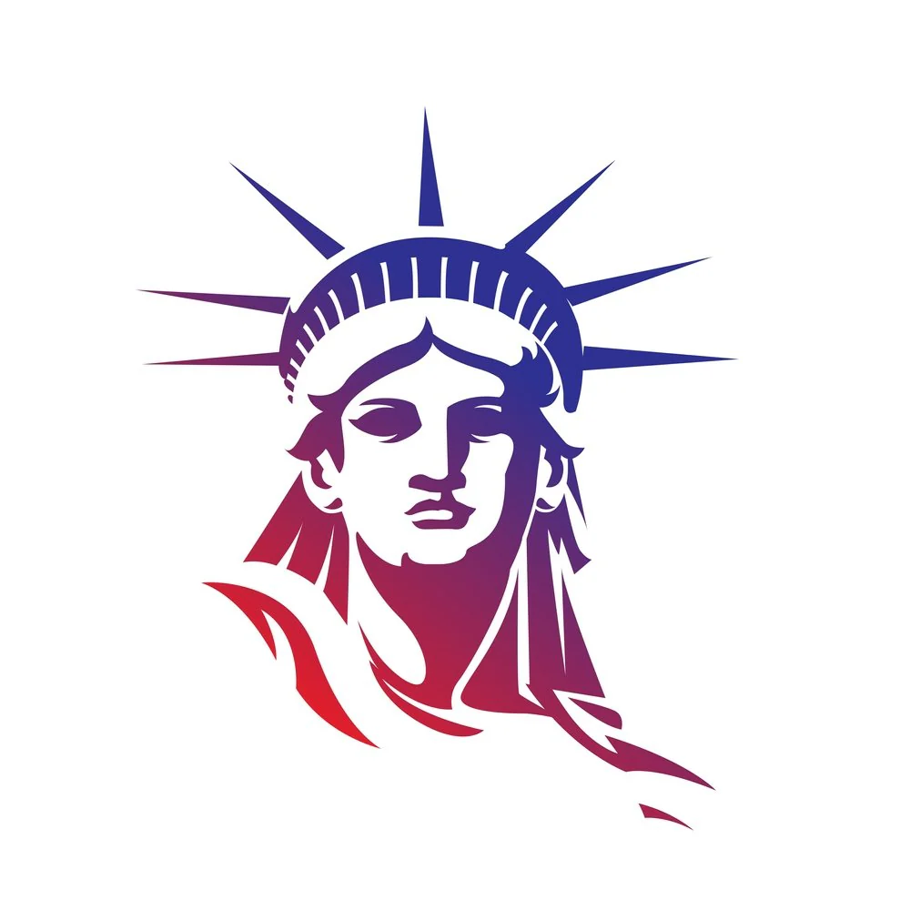 Statue of Liberty Head Fabric Panel - Multi