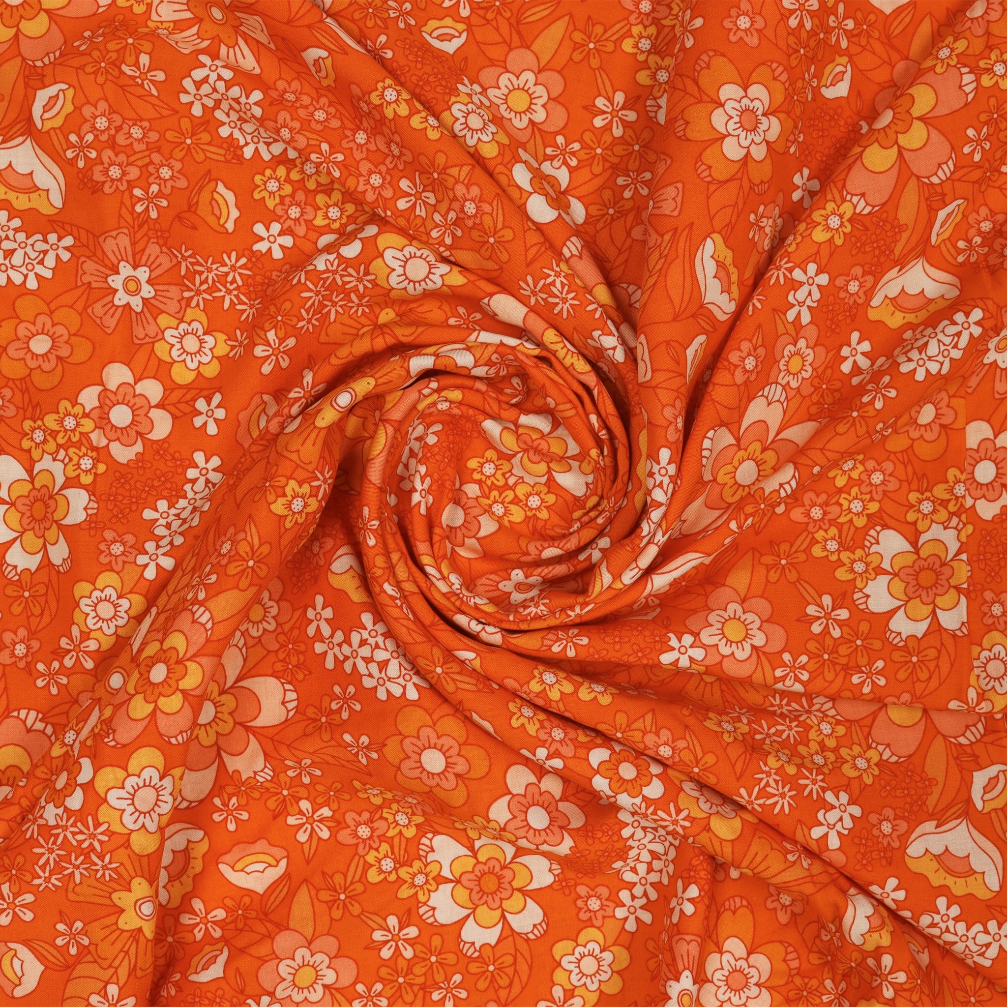 Stay Groovy Scarlet Fabric in Rayon - Image 5