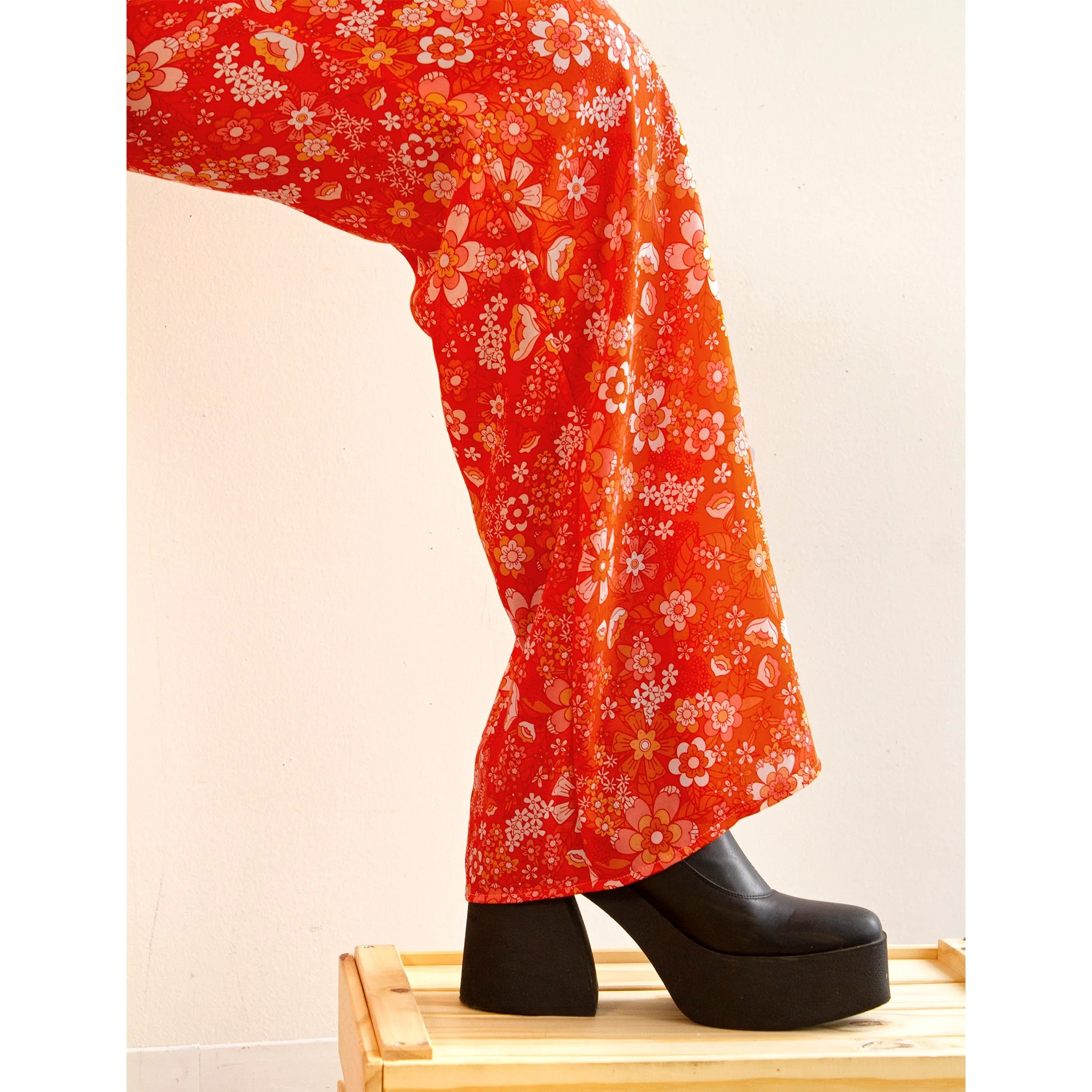 Stay Groovy Scarlet Fabric in Rayon - Image 7