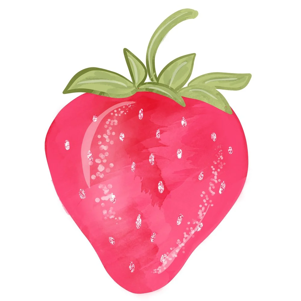 Strawberry Fabric Panel