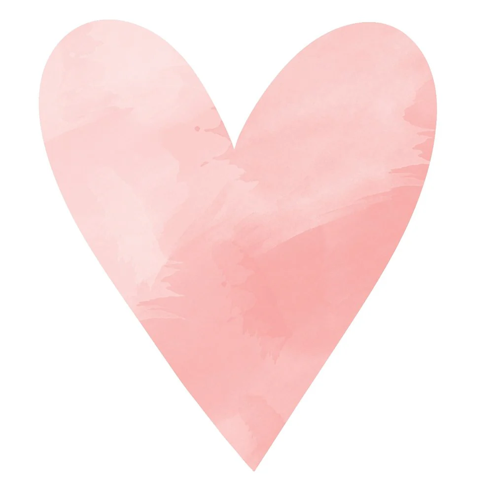 Strawberry Heart Fabric Panel - Light Pink