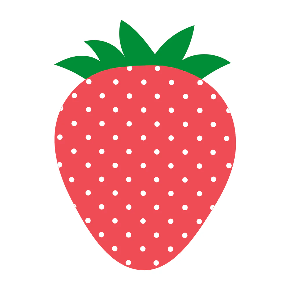 Strawberry Patch Dots Pattern Fabric Panel