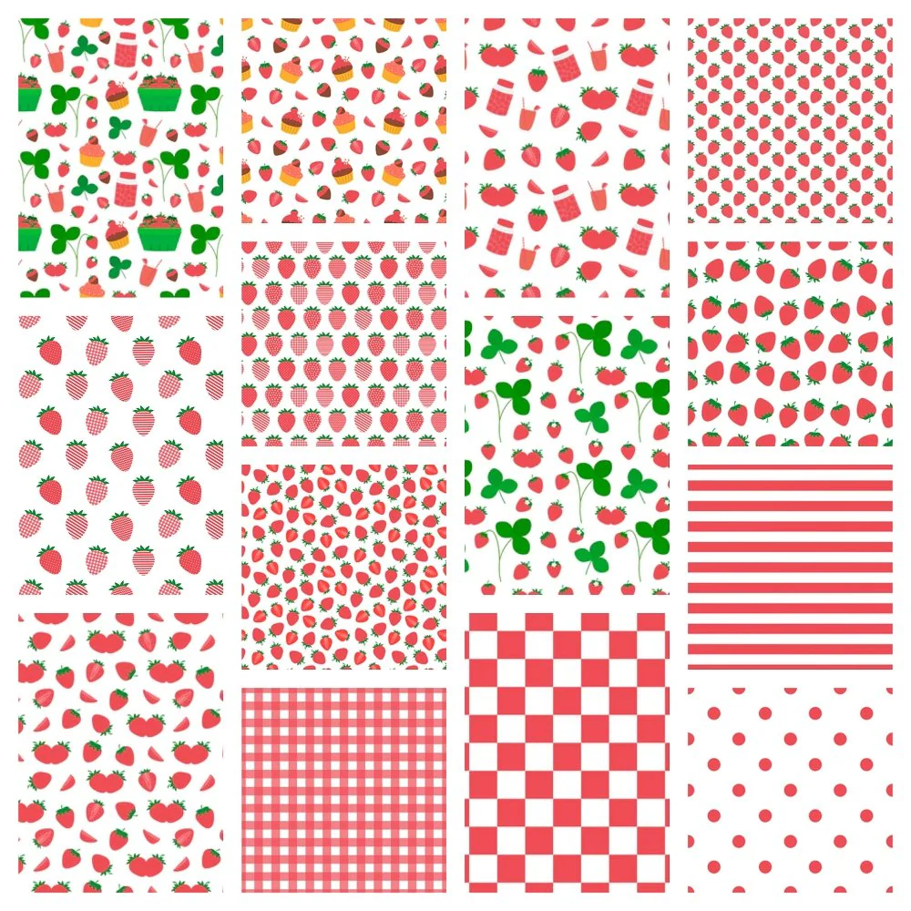 Strawberry Patch Fabric Collection - 1/2 Yard Bundle