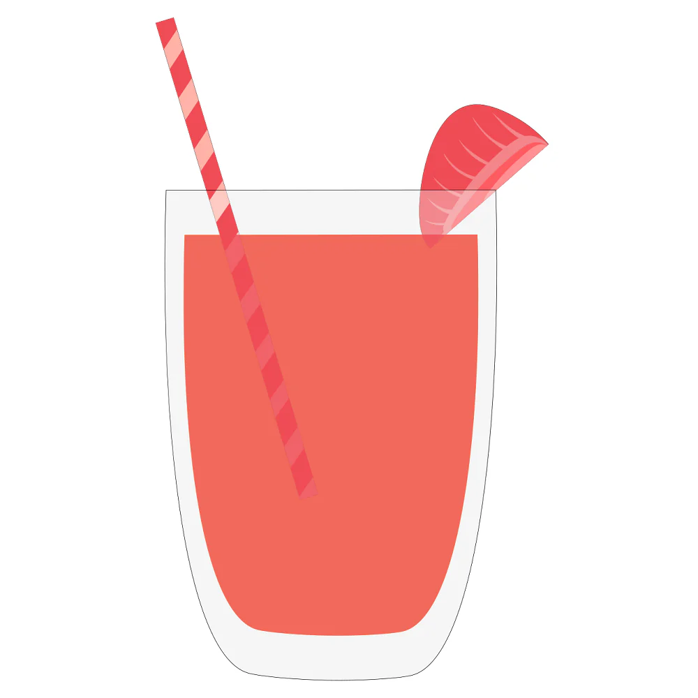 Strawberry Patch Juice Fabric Panel
