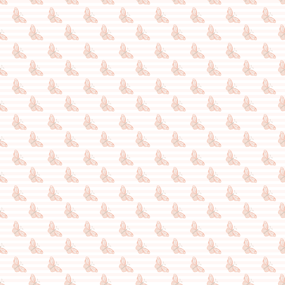 Striped Butterfly Fabric - Pink
