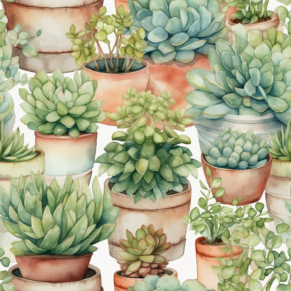 Succulents & Cacti Pattern #3 Fabric