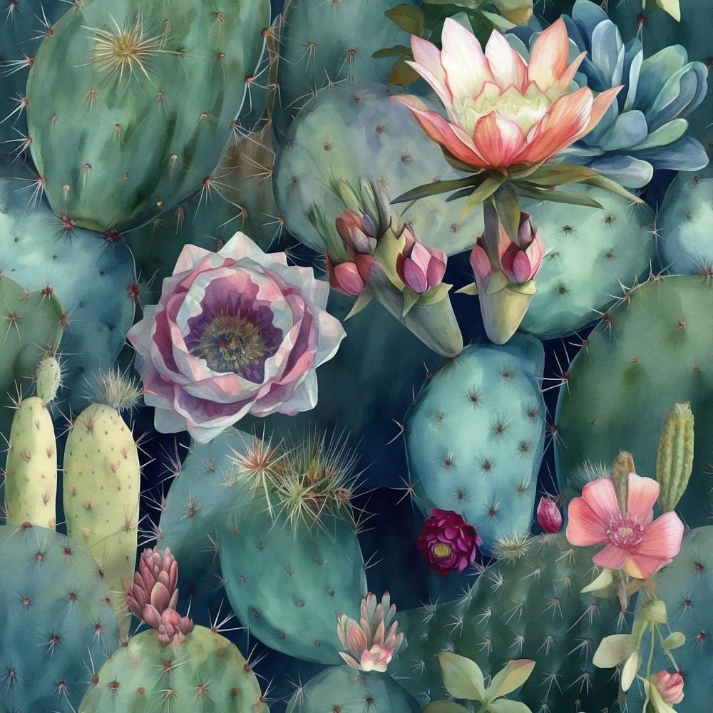 Succulents & Cacti Pattern #5 Fabric