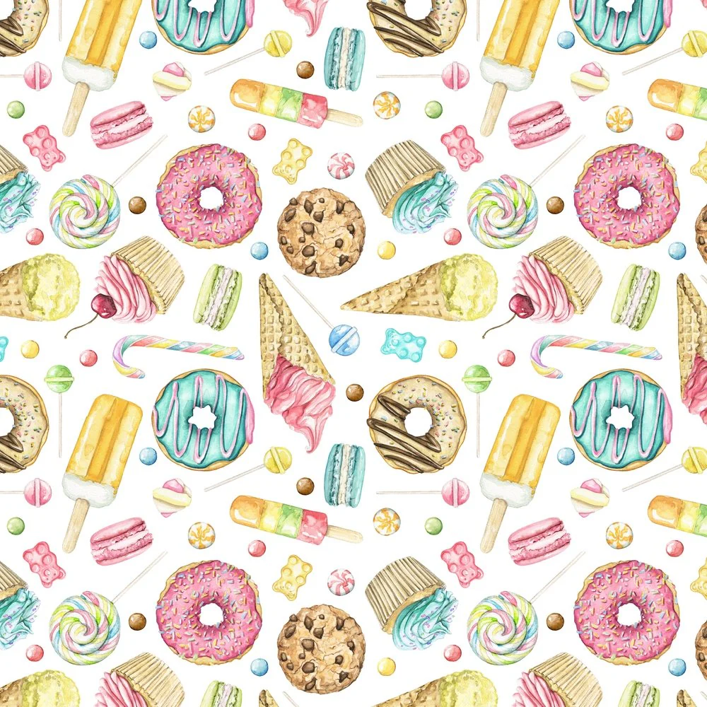 Sugar Rush Fabric - White