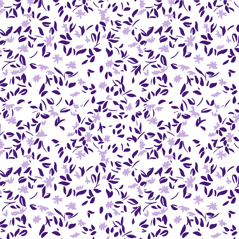 Summer Meadow Florals Fabric - Purple