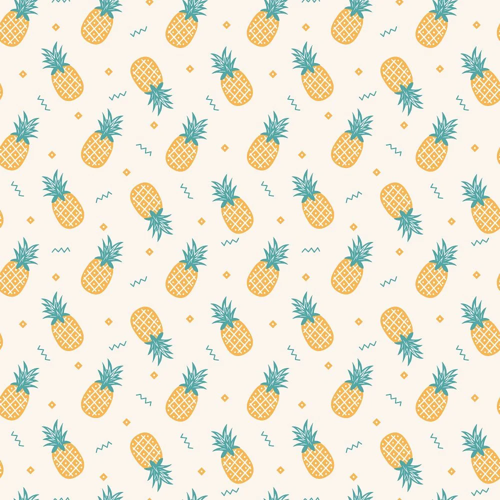 Summertime Cats Pineapples Fabric
