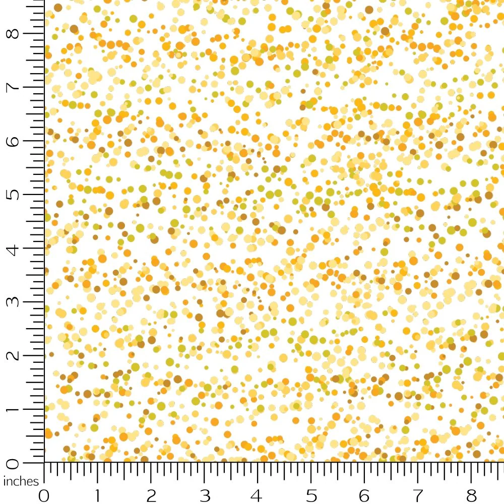 Sunflowers and Bees Dots Fabric - Image 2