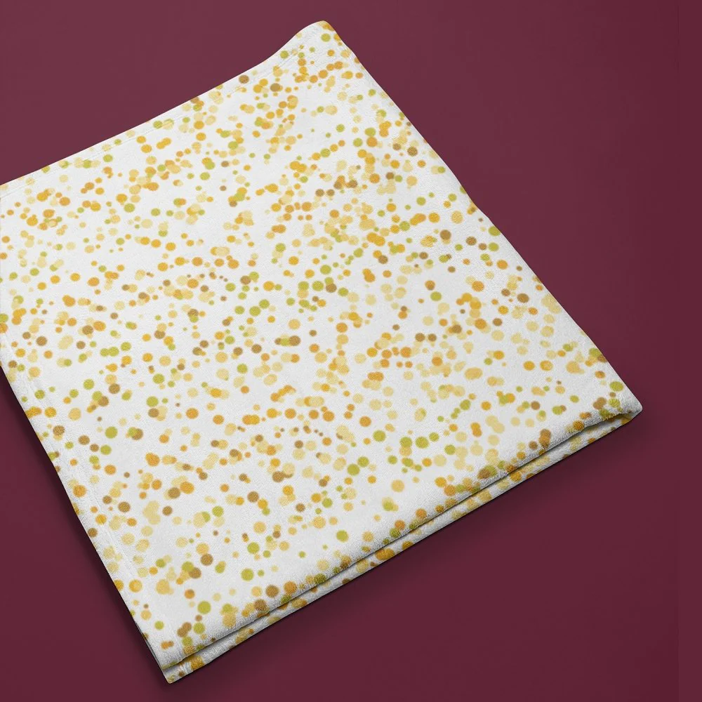 Sunflowers and Bees Dots Fabric - Image 3