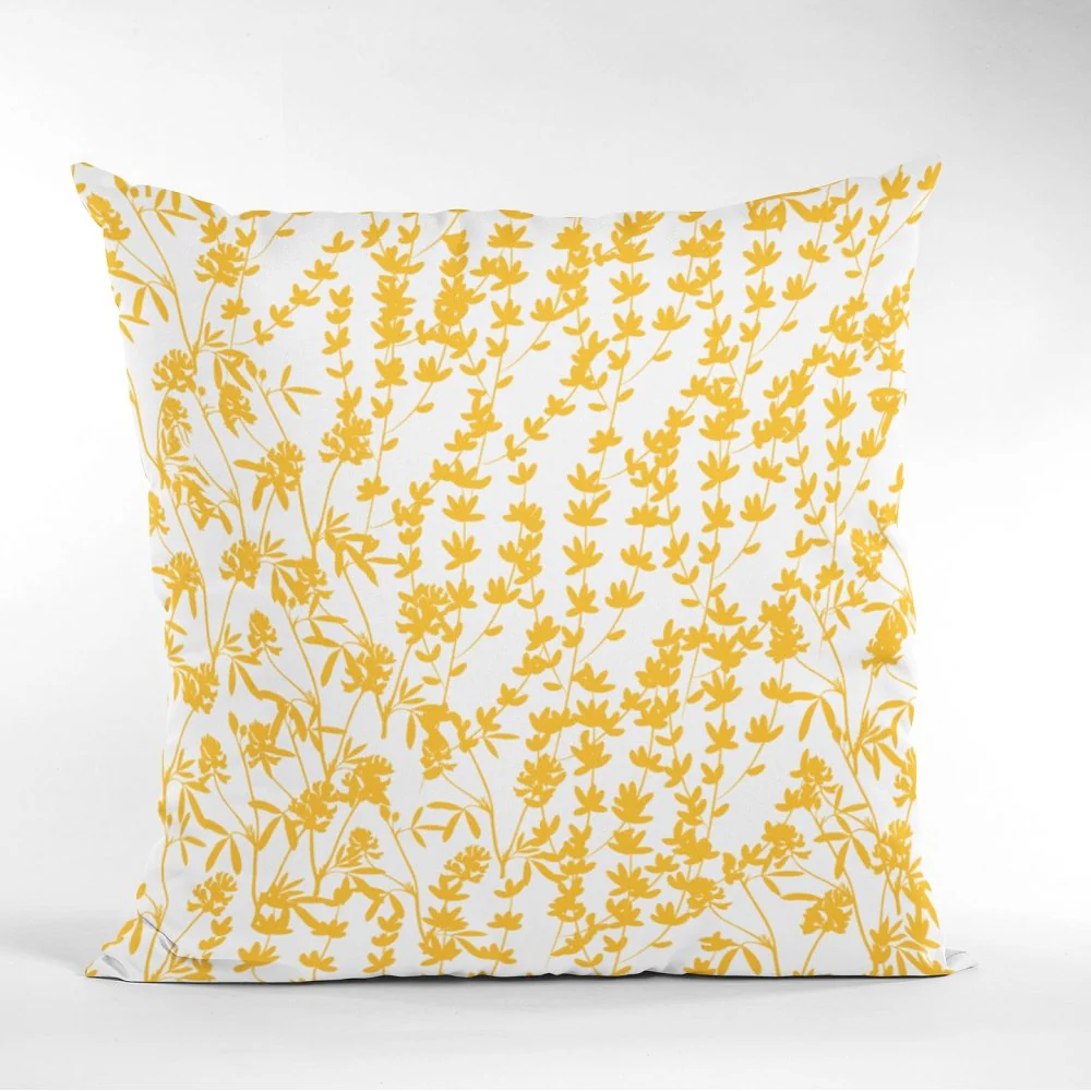 Sunflowers and Bees Floral Fabric - White - Image 4