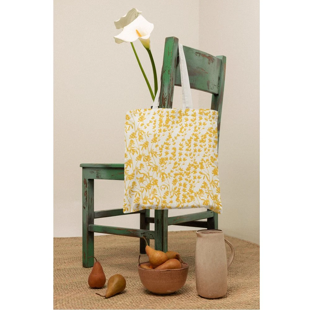 Sunflowers and Bees Floral Fabric - White - Image 5