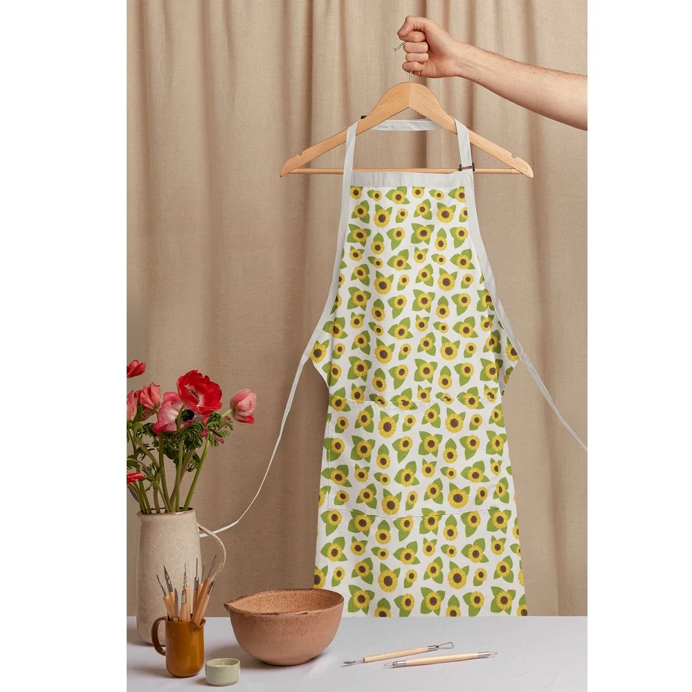 Sunflowers and Bees Flowers and Leaves Fabric - Image 6