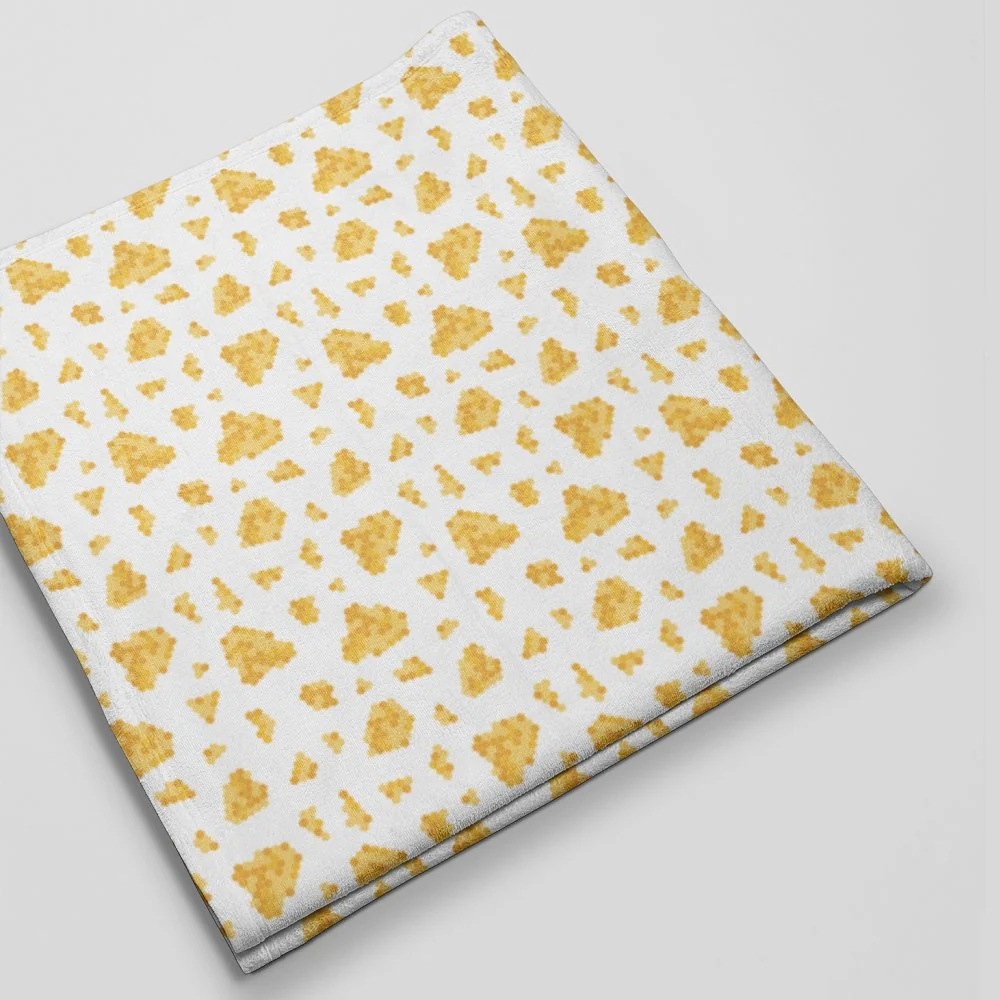 Sunflowers and Bees Honeycombs Fabric - Image 3
