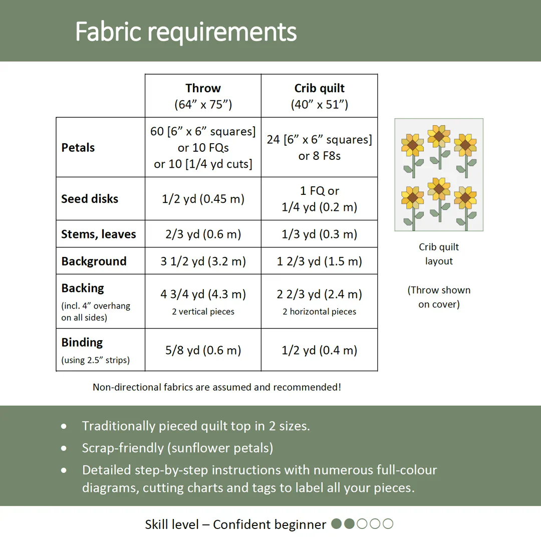 Sunflowers Quilt Pattern - Image 4