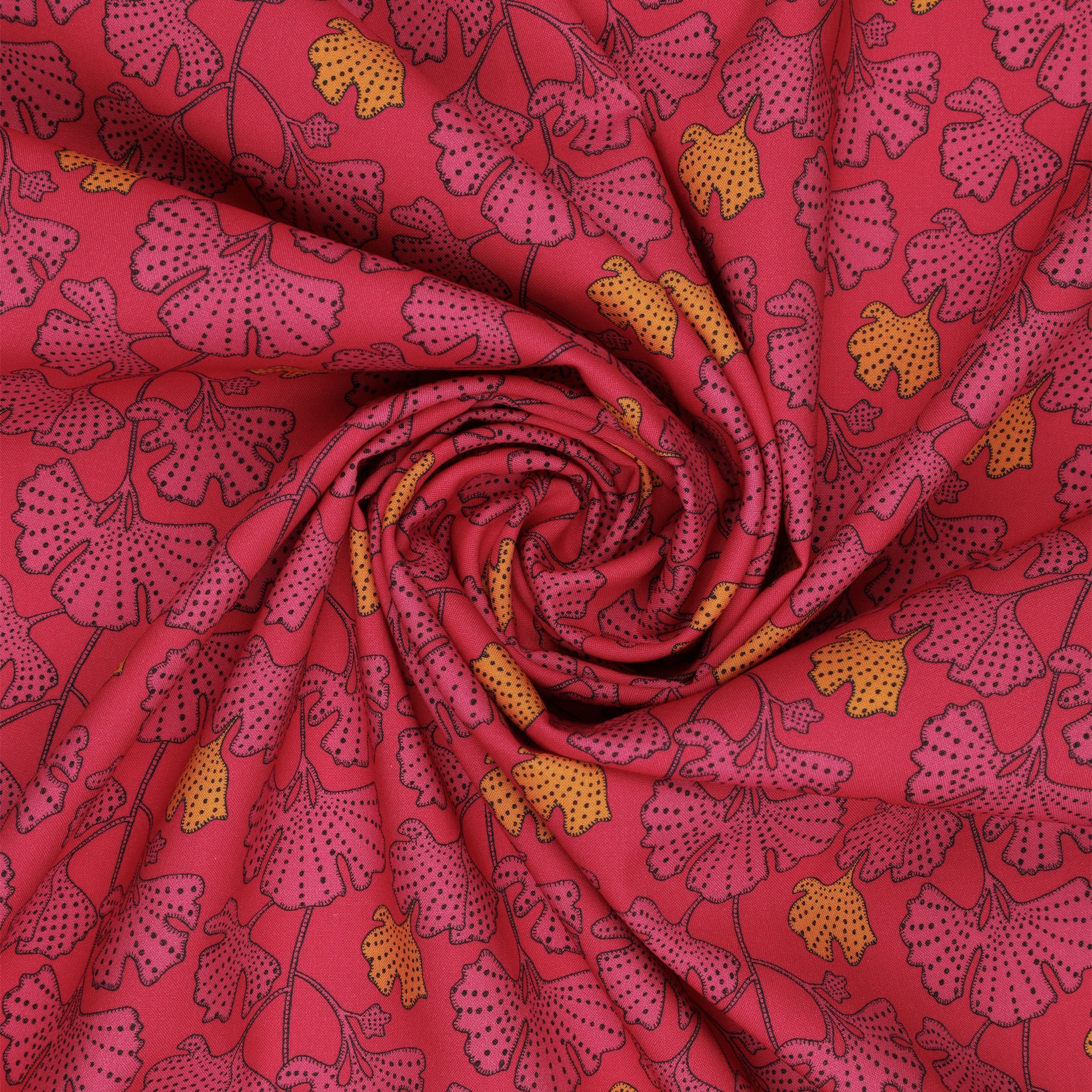 Sunshine Fabric Collection - Ginkgo Guava - Image 2