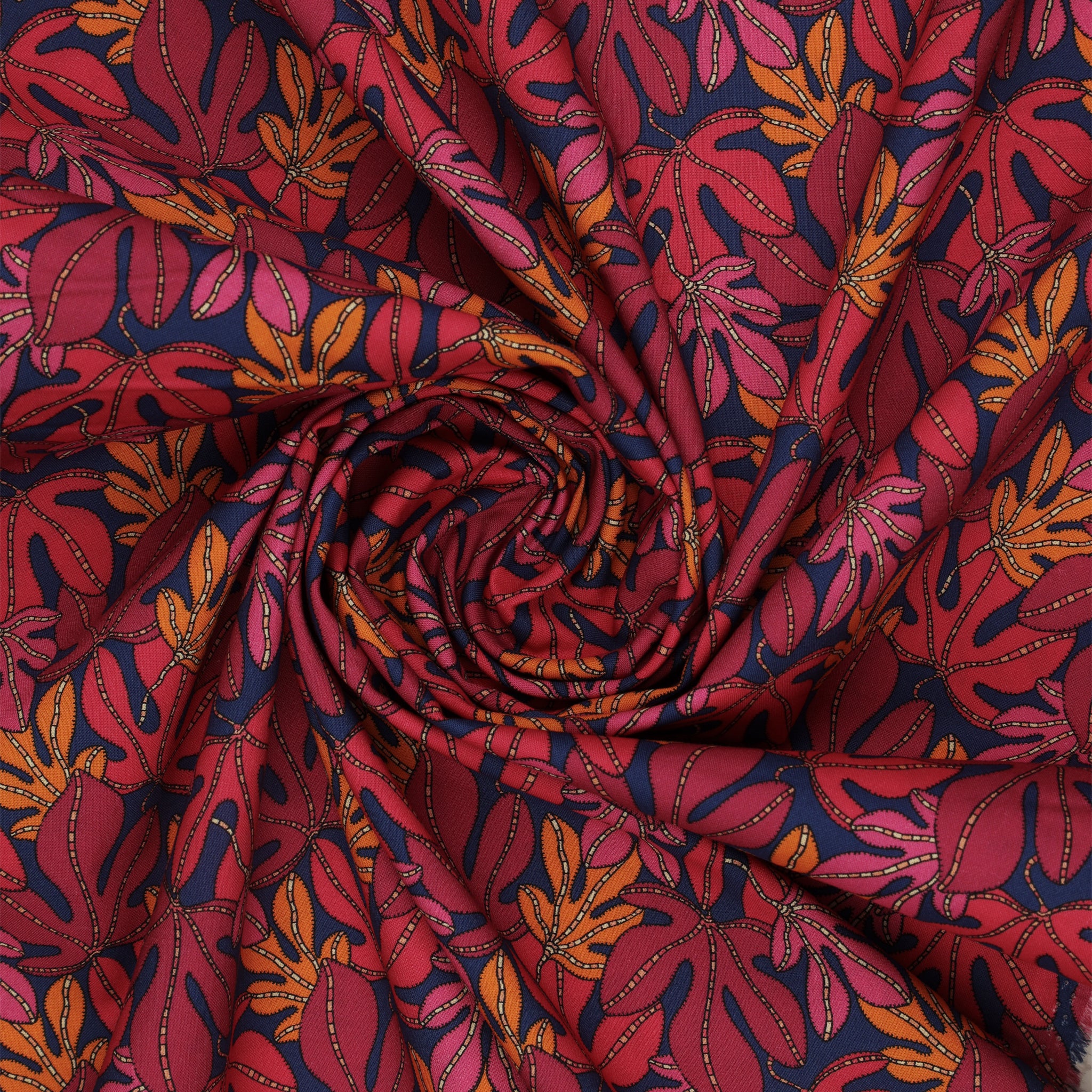 Sunshine Fabric Collection - Monstera Indigo - Image 2