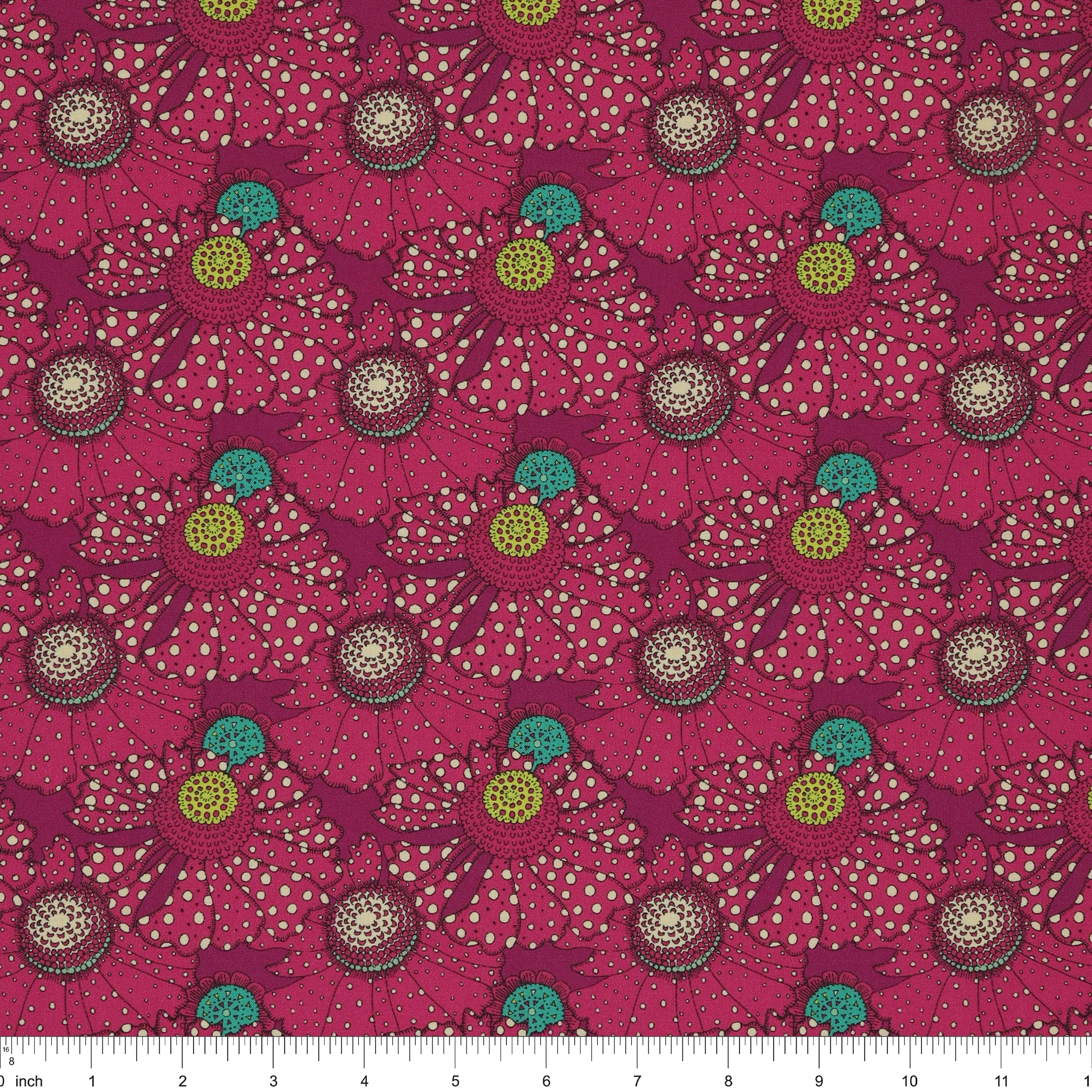 Sunshine Fabric Collection - Polka Flower Plum - Image 3