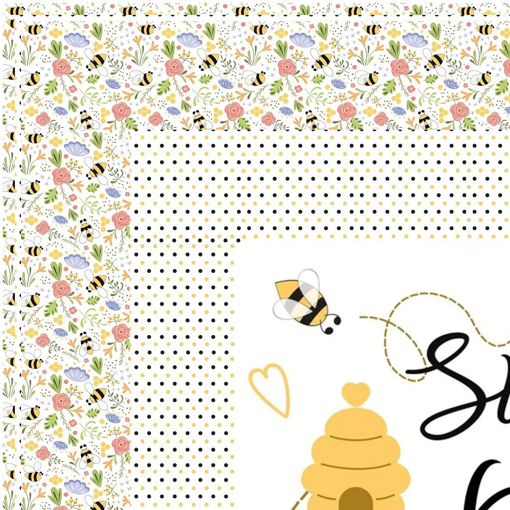 Sweet As Can Bee Wall Hanging/Lap Quilt Kit - 42" x 42" - Image 2