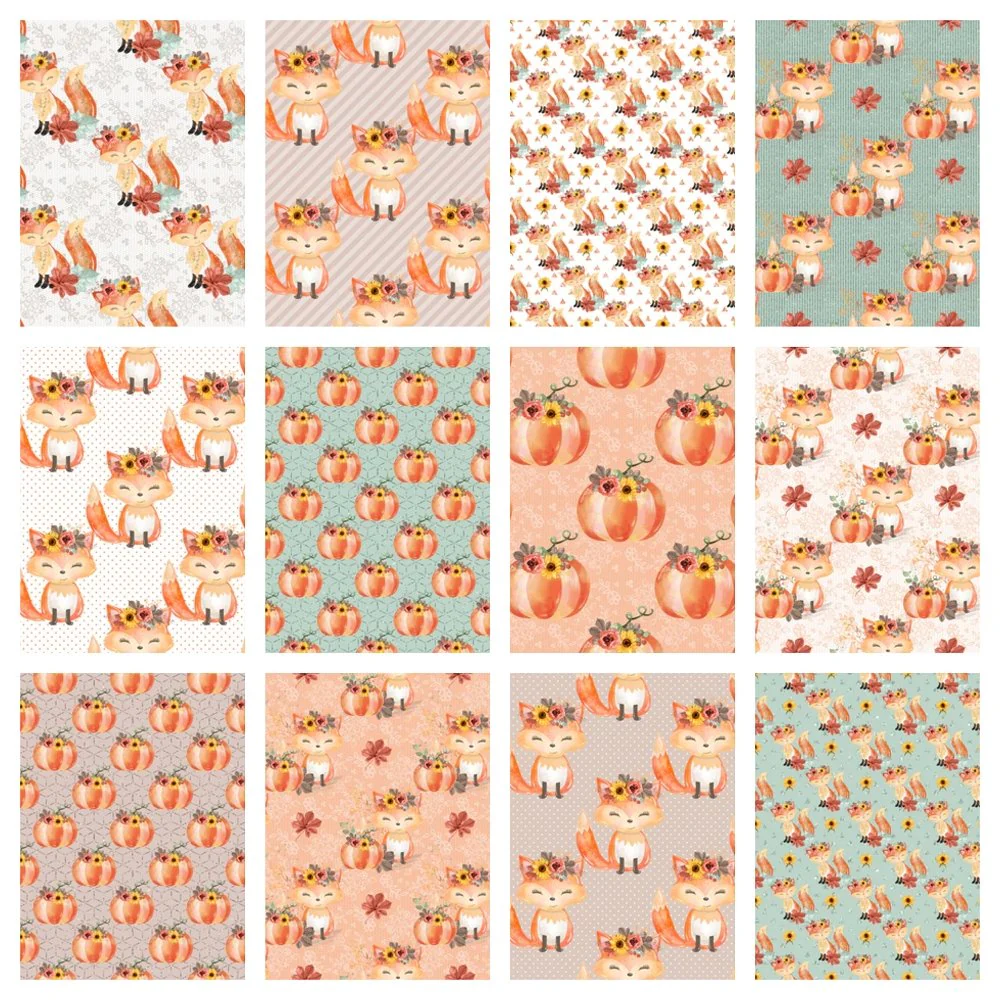 Sweet Autumn Fox Fabric Collection - 1 Yard Bundle