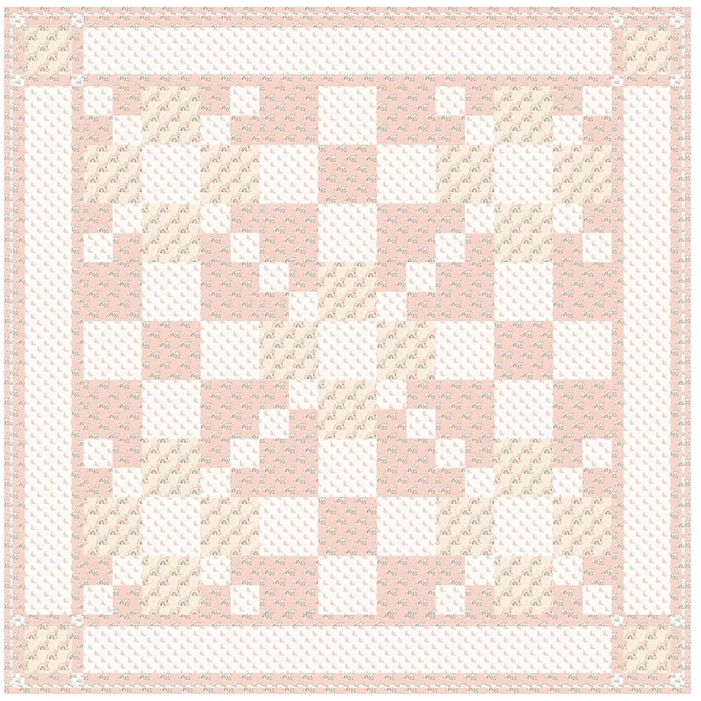 Sweet Baby Elephant Quilt Kit - 58 1/2" x 58 1/2"
