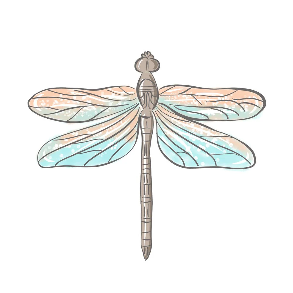 Sweet Dragonfly #1 Fabric Panel
