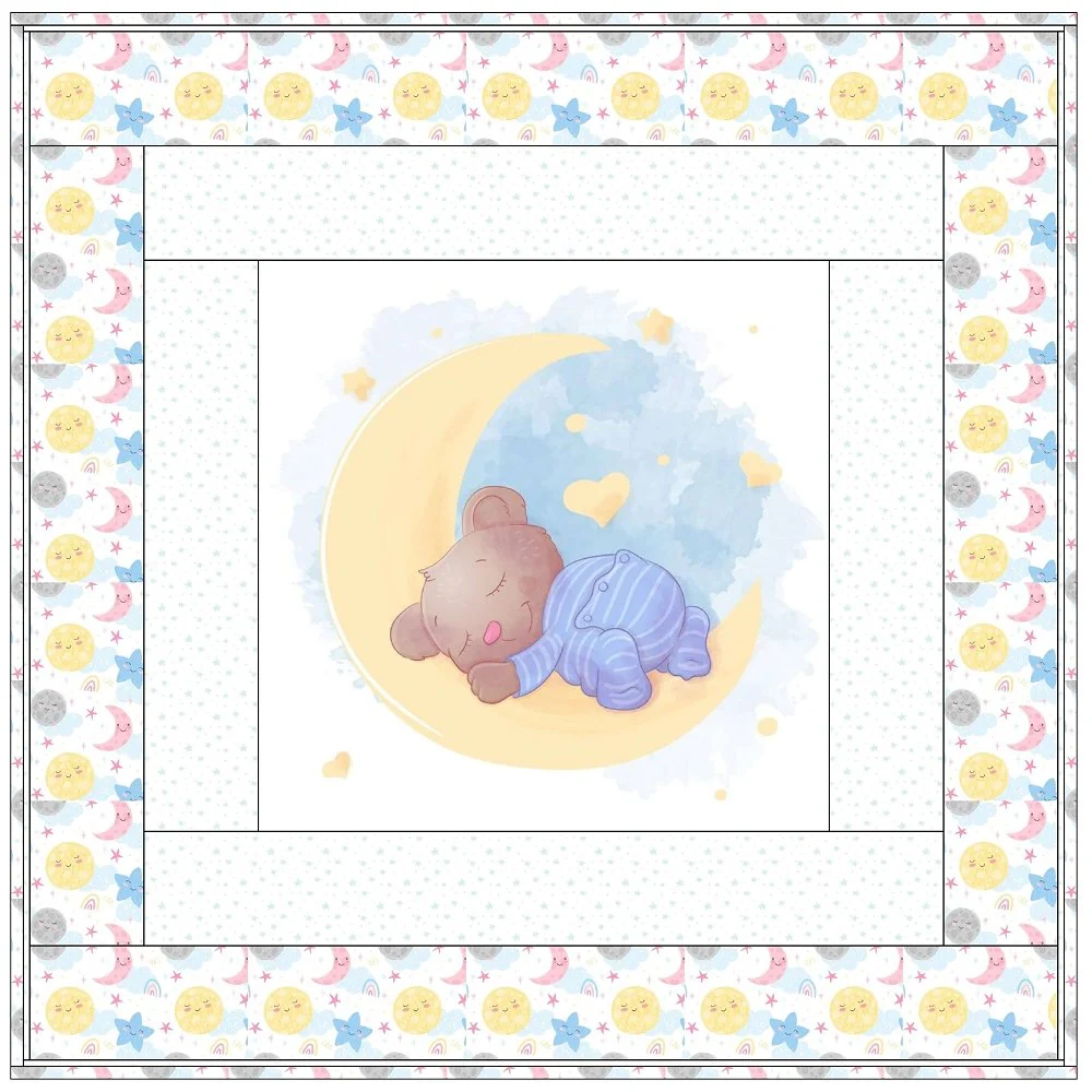 Sweet Dreams Baby Bear Wall Hanging 42" x 42" - Image 2