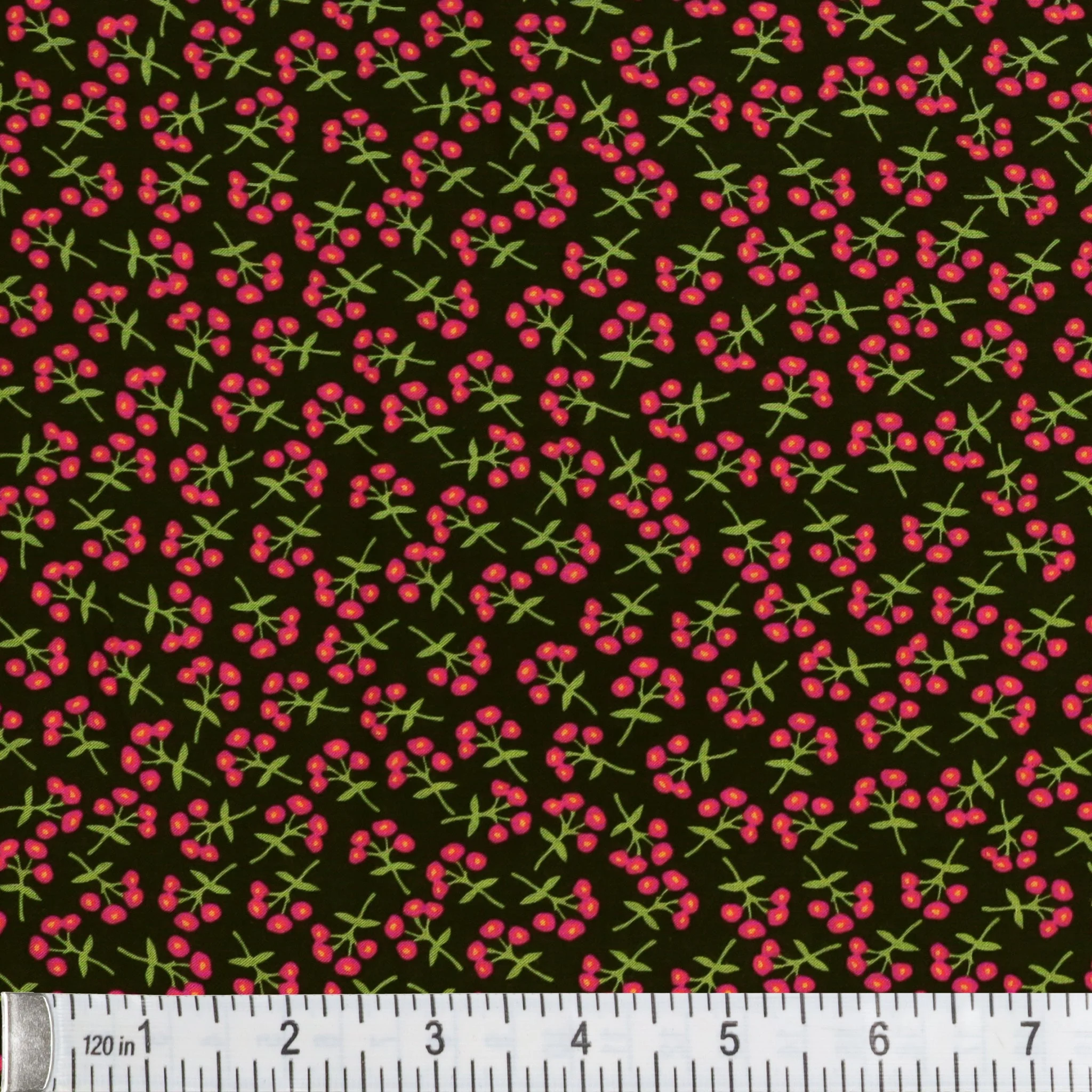 Sweet Floret Cerise Fabric in Rayon - Image 3