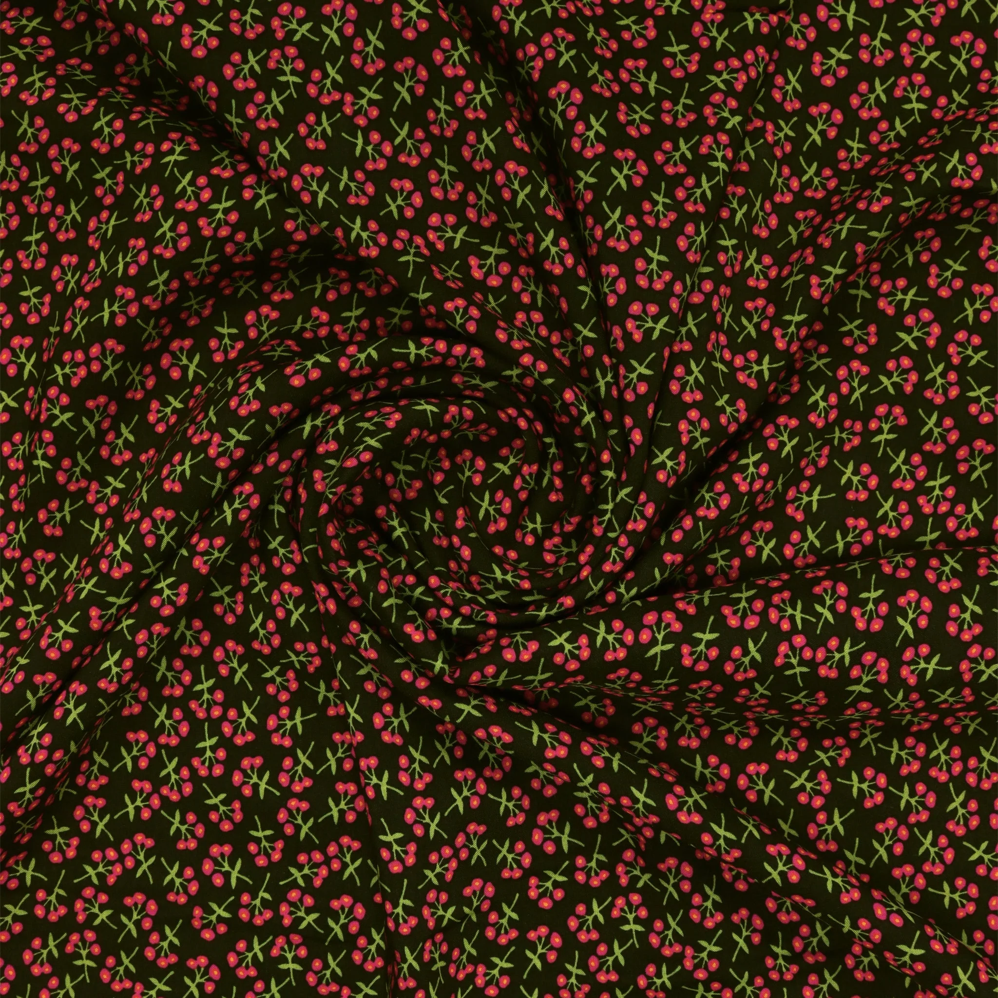 Sweet Floret Cerise Fabric in Rayon - Image 7