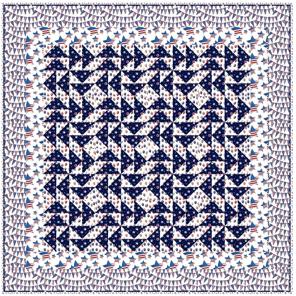 Sweet Land of Liberty Quilt Kit - 67 1/2" x 67 1/2"