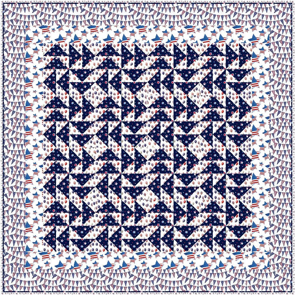 Sweet Land of Liberty Quilt Kit - 67 1/2" x 67 1/2" - Image 2
