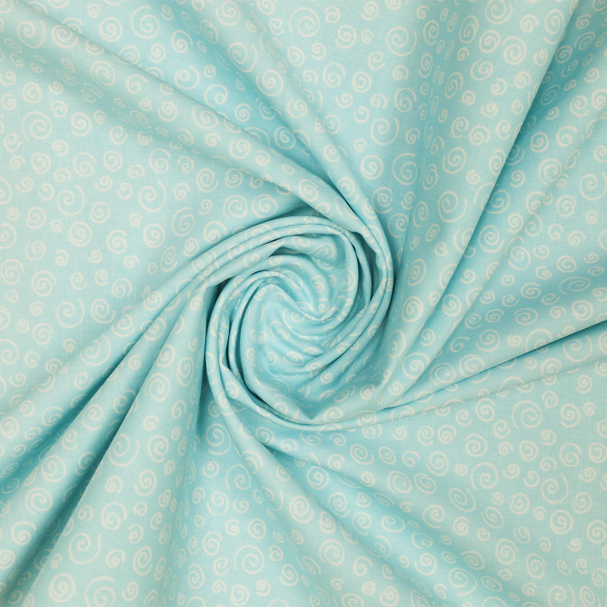 Sweet Little Lamb Fabric Collection - Dreamy Swirls Aqua - Image 2
