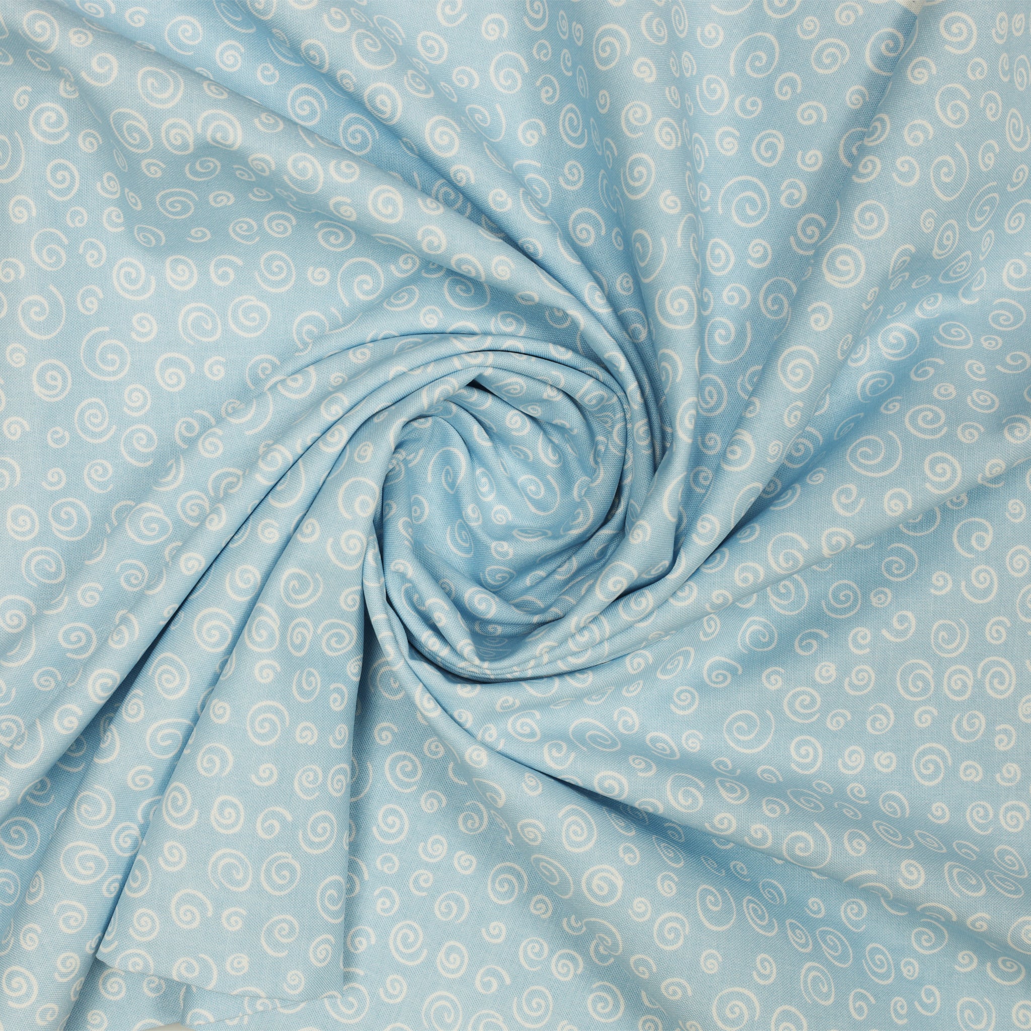 Sweet Little Lamb Fabric Collection - Dreamy Swirls Blue - Image 2