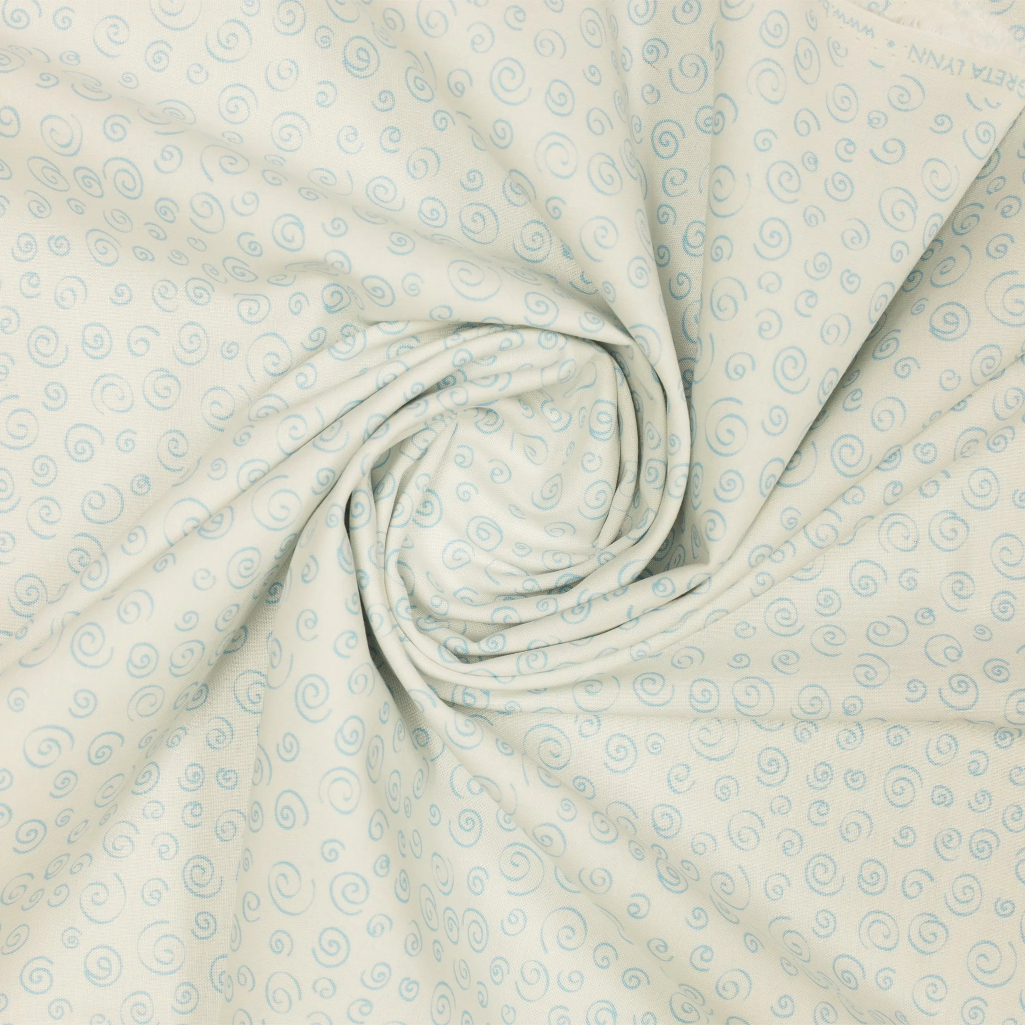 Sweet Little Lamb Fabric Collection - Dreamy Swirls White - Image 2