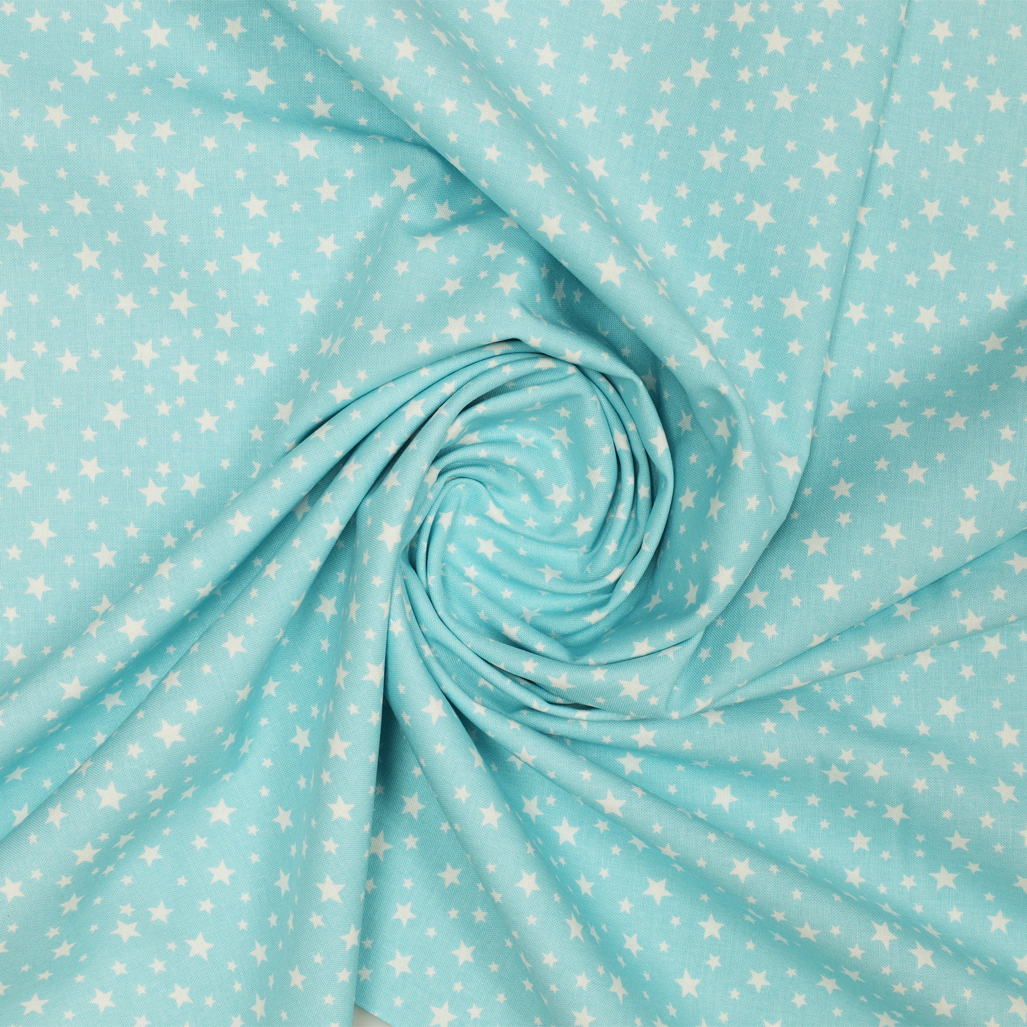 Sweet Little Lamb Fabric Collection - Little Stars Aqua - Image 2