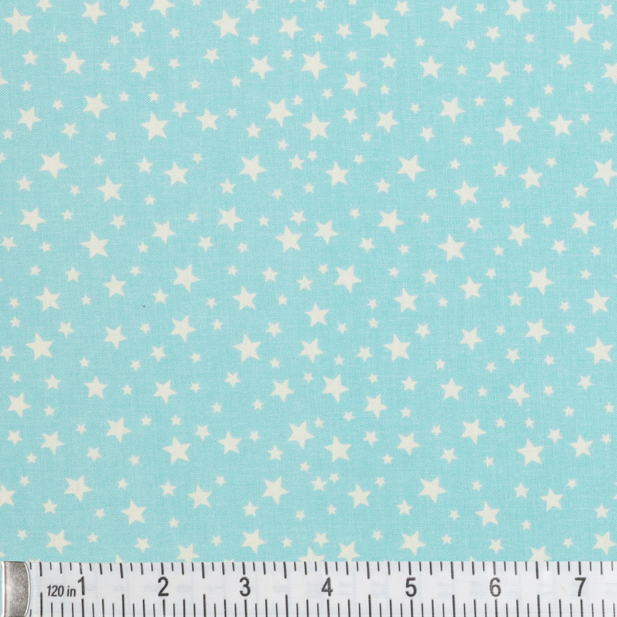 Sweet Little Lamb Fabric Collection - Little Stars Aqua - Image 3
