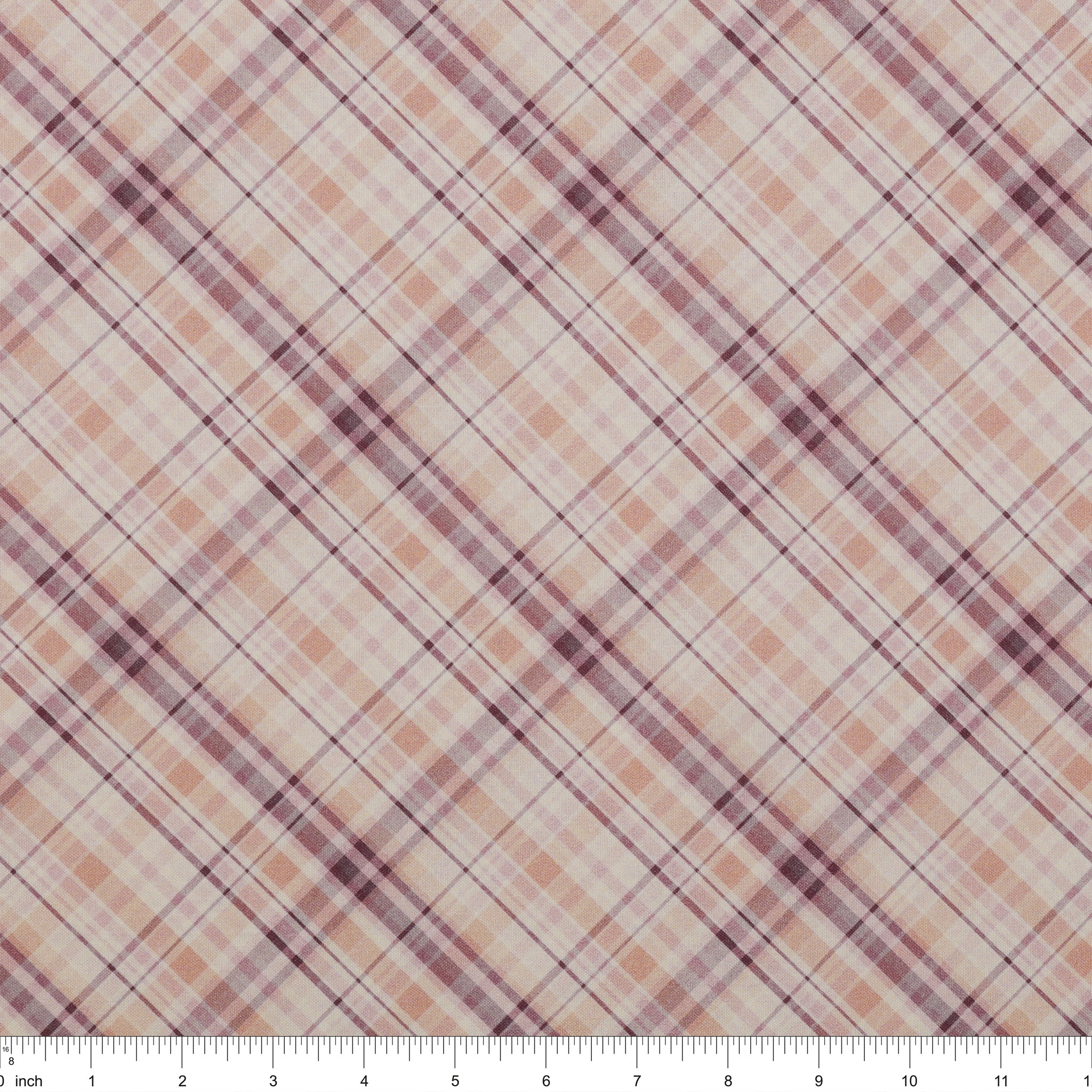 Sweet Meadow Fabric Collection - Garden Plaid Peach/Mauve - Image 3