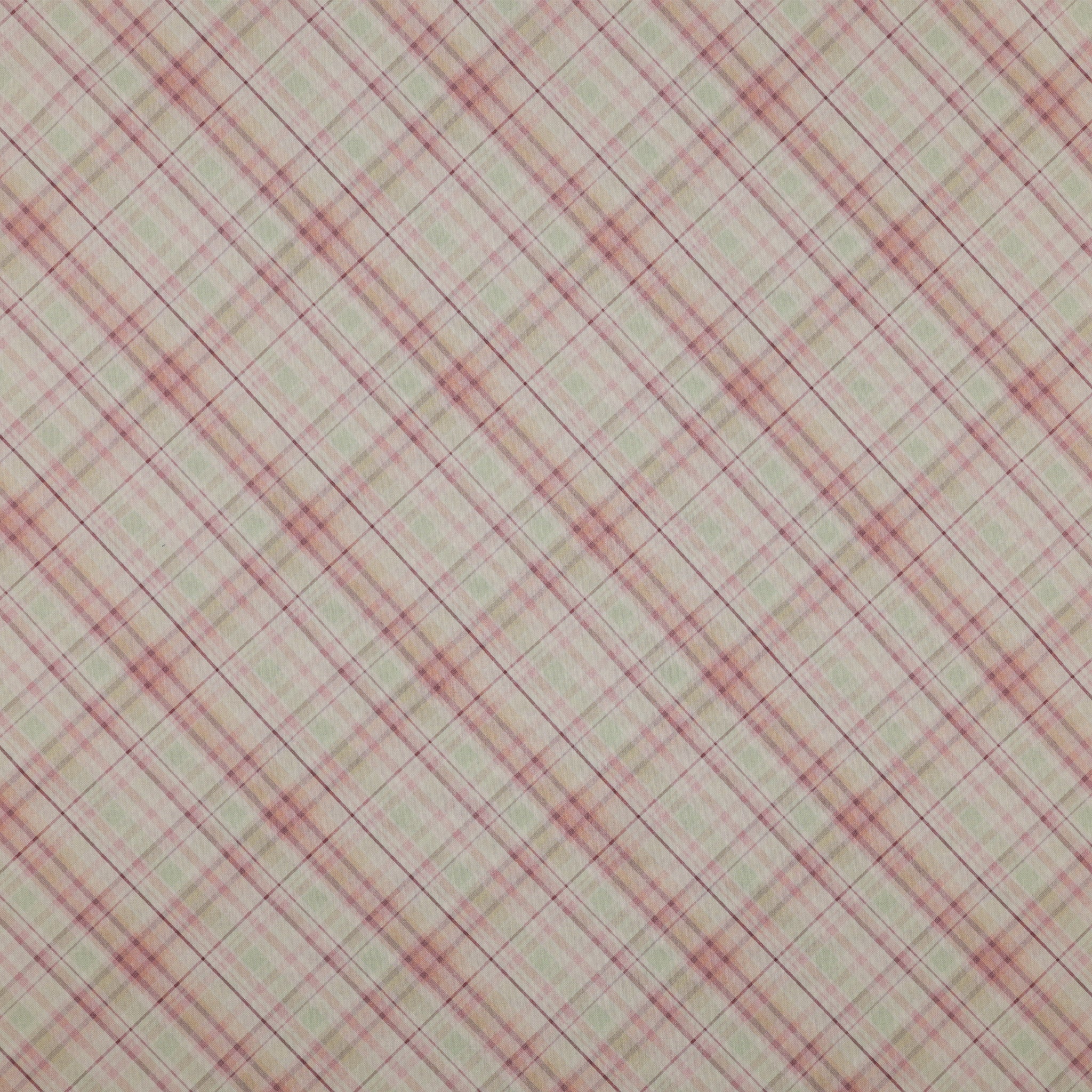 Sweet Meadow Fabric Collection - Garden Plaid Sage/Peach