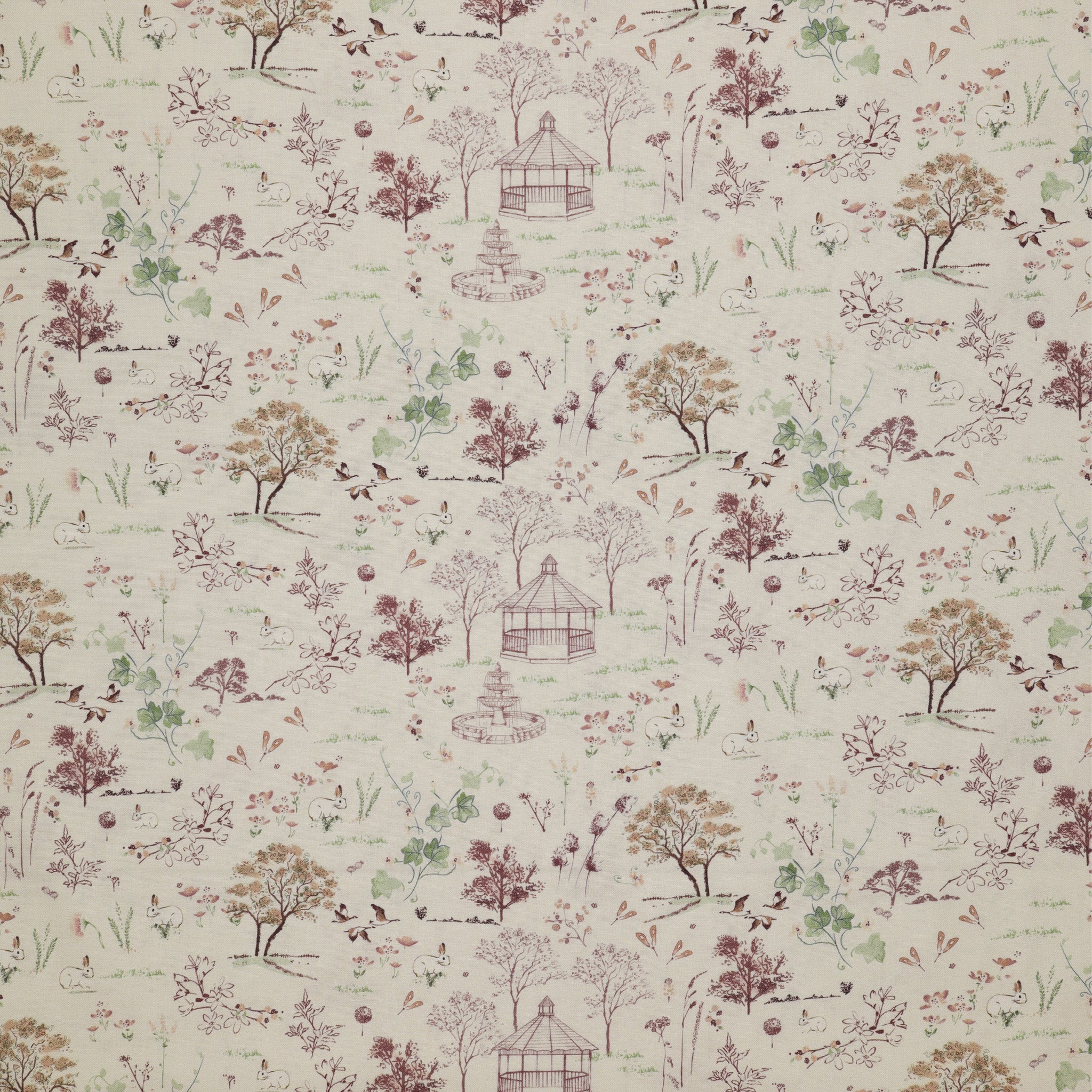 Sweet Meadow Fabric Collection - Gazebo Garden Cream