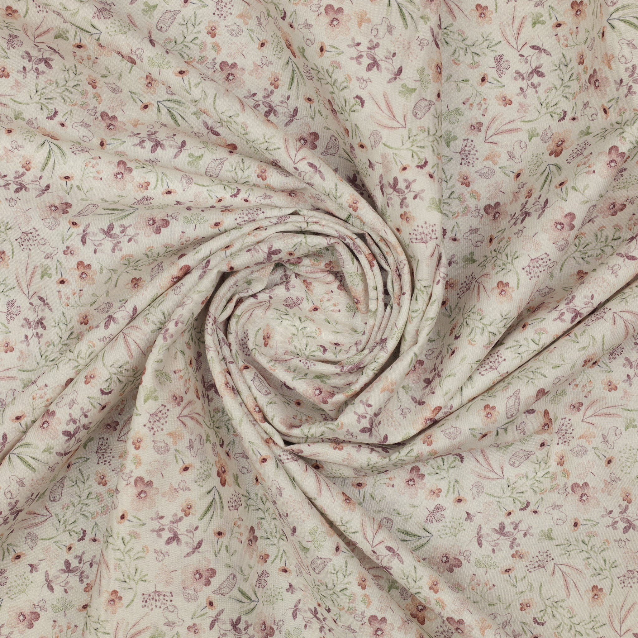 Sweet Meadow Lawn Fabric Collection - Meadow Garden Cream - Image 2
