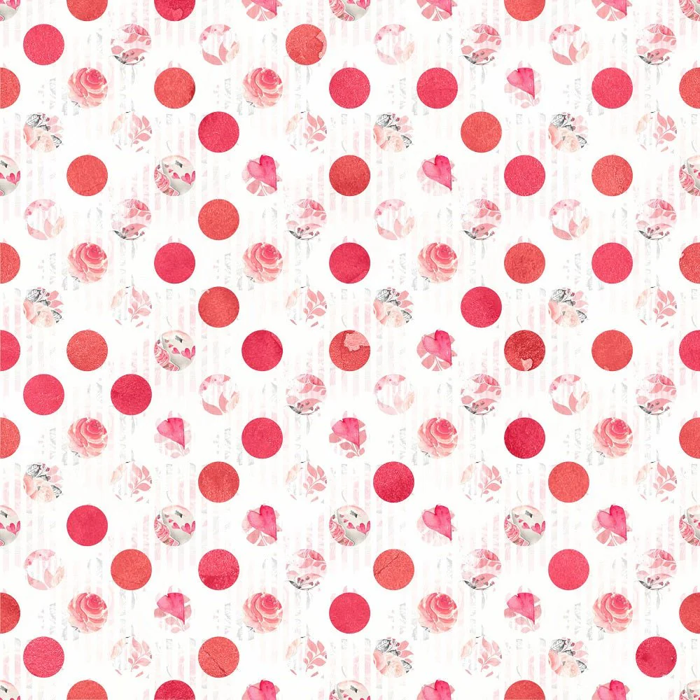 Sweet Valentine Dots Fabric - White
