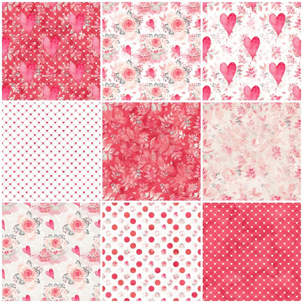 Sweet Valentine Fat Quarter Bundle - 9 Pieces