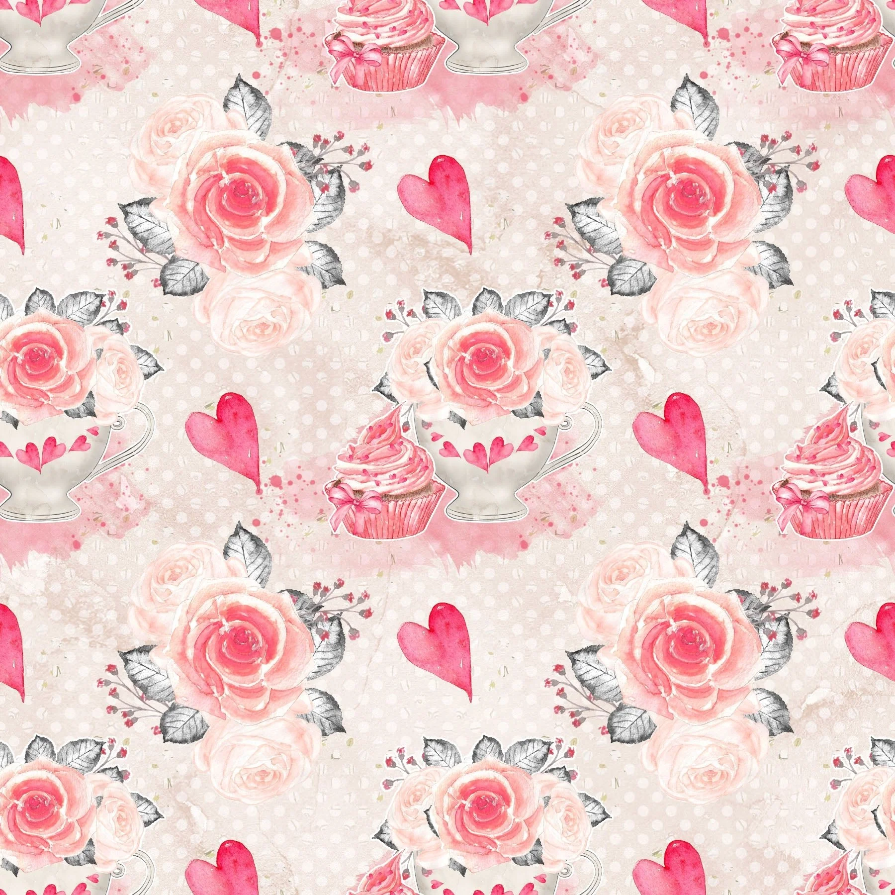 Sweet Valentine Main Fabric - Tan