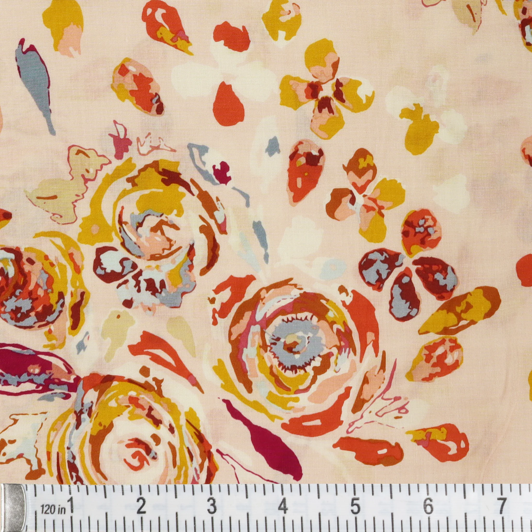 Swifting Flora Rosewood Fabric in Rayon - Image 3